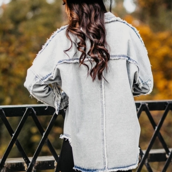 Entro Anthropologie Guest Brand Boho Fringe Shacket Jacket - Picture 2 of 12